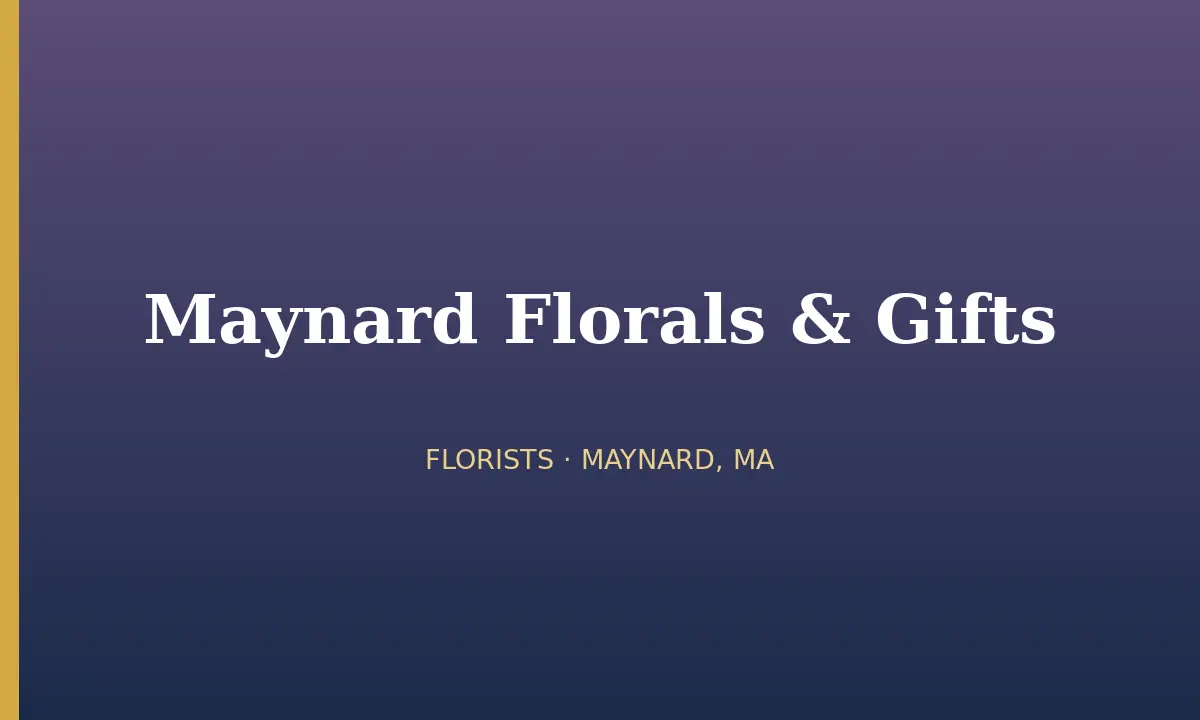 Maynard Florals & Gifts cover