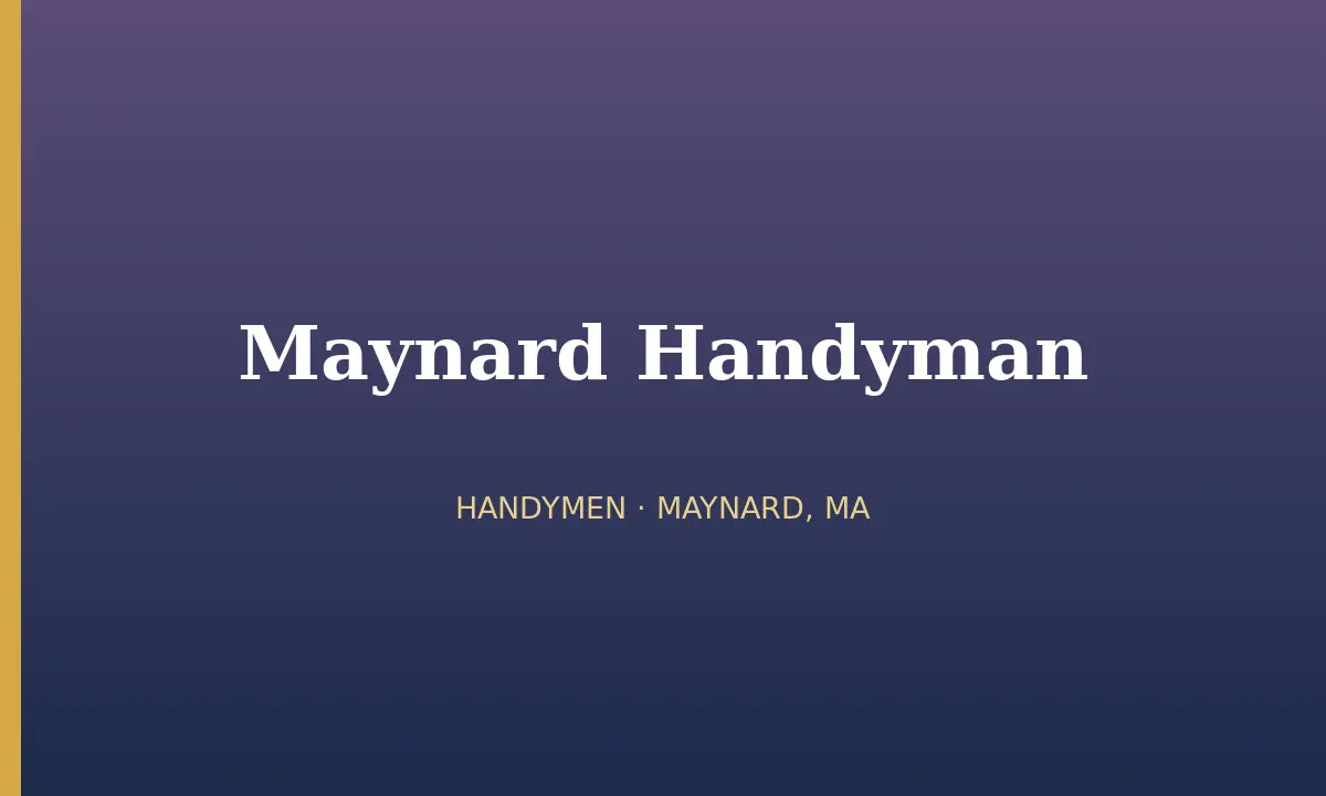 Maynard Handyman cover